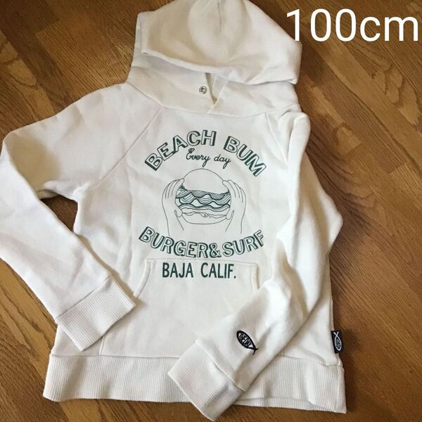 100 スウェットパーカー THEDAY 生成り色 値下