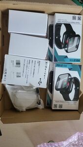 車載充電器 &Apple Watchフィルム ケース×4&AC100V--->シガーソケット×2