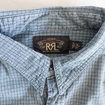 【美品】RRL 【INDIGO CHECK PULLOVER WORK SHIRTS】Ｍ プルオーバー チェック ワーク シャツ 2402162_画像3