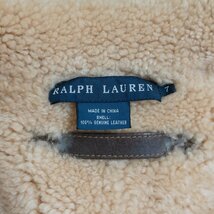 【最高級品】RALPH LAUREN 【MOUTON BOMBER JACKET】ムートン レザー ボンバー フライトジャケット ラルフローレン 2402227_画像7