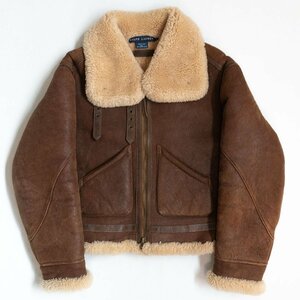 【最高級品】RALPH LAUREN 【MOUTON BOMBER JACKET】ムートン レザー ボンバー フライトジャケット ラルフローレン 2402227