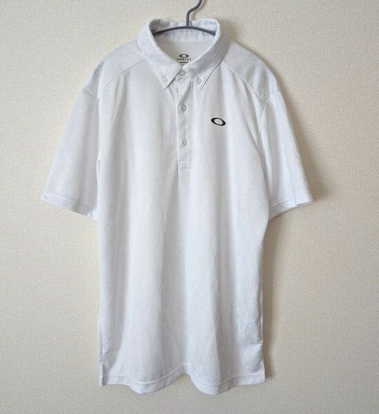 美品 オークリー OAKLEY メンズ 半袖ポロシャツ ENHANCE SS POLO JACQUARD（WHITE）