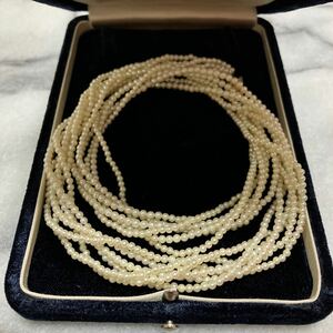 パール風　ネックレス　留め金K18 K14 31.8g 中古品