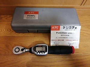 ★KTC デジラチェ GEK060-R3 中古美品★　デジタルトルクレンチ　差込角9.5mm　デジタルラチェット　