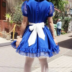 新品　未使用　メイド服　コスプレ 衣装　青ドレス 　ハロウィーン 　Lサイズ 