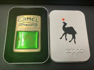＃24886【激レア】ZIPPO CAMEL キャメル ブロンズ系 未使用 2007年 プレート付き レトロ ヴィンテージ 入手困難 たばこメーカー