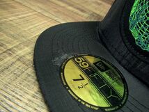 G② ◆ 希少 限定 MISHKA ミシカ NEW ERA ニューエラ DIMENSIONAL KEEP WATCH ナイロン リップストップ 59FIFTY キャップ 帽子 黒 59.6cm_画像7