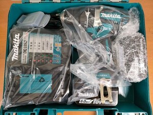 マキタ(Makita) HP484DRGX 充電式震動ドリル 青 18V 6.0Ahバッテリ2個、充電器、ケース 未使用長期保管品です