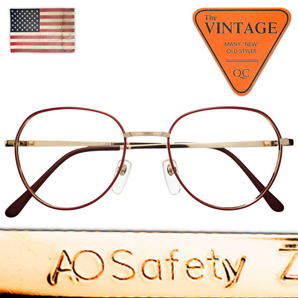 未使用デッド 70's AO アメリカンオプティカル USAヴィンテージ ラウンド フレーム 丸眼鏡 セル巻き風 American Optical サングラス 01