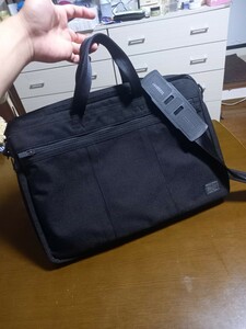 【美品】定価34,100円　PORTER ポーター ビジネスバッグ ブリーフケース　テンション　TENSION　吉田かばん　2way ブラック 黒 ショルダー