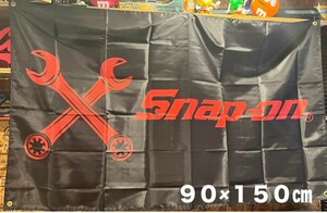 【送料無料】スナップオン Snap-on フラッグ タペストリー アメリカン雑貨 インテリア ガレージ雑貨　アメ車 バイク ハーレーダビッドソン