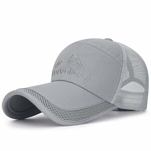 キャップ メンズ 帽子 メッシュ キャップ スポーツ ランニング UVカット速乾 軽薄 つば長 紫外線対応-ネイビー