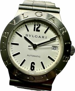 1円〜 Y 流通少 BVLGARI ブルガリ ディアゴノ スポーツ LCV35S メンズ 自動巻き デイト ホワイトダイヤル 時計 82143435