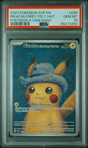 PSA10 真贋鑑定付 ゴッホ ピカチュウ プロモ 英語版 #085 GEM MINT 10 Van Gogh PIKACHU with Grey Felt Hat PROMO Pokemon Cards English