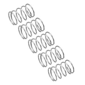 圧縮バネ 304ステンレス鋼 4 mm外径 0.2 mmワイヤーサイズ 5 mm自由長さ シルバートーン 5個