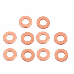 絶縁ワッシャー 銅ワッシャー フラットリング クラッシュ シールガスケット ファスナー 6mm x 10mm x 1mm