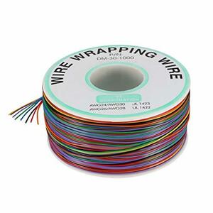 ラップワイヤ プラスチック製 カラフル 250M長さ P/N DM-30-1000 30 AWG