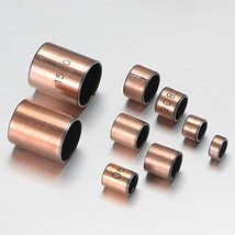 スリーブプレーンベアリング 内径8 mm 外径10 mm 長さ6 mm オイルレスブシュ 多孔質青銅焼結炭素鋼ベース_画像3