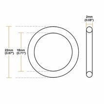 O型リング ニトリルゴム 18mmの内径 22mmの外径 2mm幅 円形 シールガスケット 10個入り_画像3