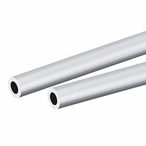 ラウンドチューブ 6063アルミニウム パイプチューブ 外径10 mm 内径6 mm 長さ250 mm 2個