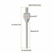 ニードルポイントコンタクトポイント 303ステンレス鋼 フラットヘッド 20 mm長さ 1.5 mm直径 M2.5ねじ_画像2