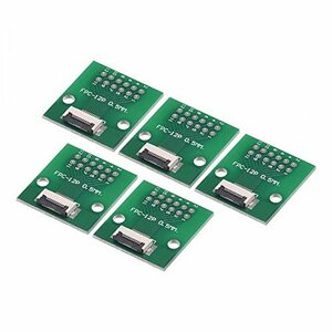 FFC FPC PCBコンバーターボード 12Pソケット 側0.5 mm 背面1.0 mm DIP2.54 mm LCD 3DプリンターカメラDVD TVラップトップ用