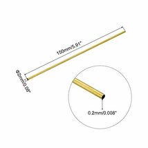 真鍮管 2 mm外径 0.2 mm壁厚さ 150 mm長さ 丸パイプチューブ 産業 DIYプロジェクト用 2個_画像2