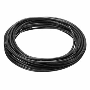シリコーン樹脂電線 シリコンワイヤー 16AWG 16ゲージ フレキシブルブリキ銅 標準 高温フックアップワイヤ ブラック 長さ7.5m