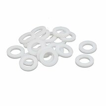 フラットワッシャー シーリングガスケット PTFE 14 mm外径 8 mm内径 2 mm厚さ 蛇口パイプ 水ホース用 ホワイト_画像1