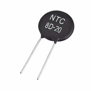 NTCサーミスタ 温度センサー 8D-20 6A 8Ω 突入電流リミッタ 5枚入り