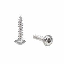 2.3x12mm Self Tapping Screws Phillips Pan Head With Washer Screw 304 Stainless Steel Fasteners Bolts 50Pcs_画像1