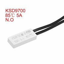 KSD9700サーモスタット 温度コントローラー スイッチ メタル製 温度85℃ 正常に開くN.O 5A_画像2