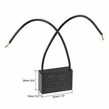 天井ファンコンデンサ CBB61 2.5uF 250V AC 2線 金属化ポリプロピレンフィルムコンデンサ 37x24x13 mm_画像2