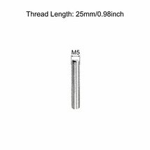 全ねじロッド 右ねじロッド 棒スタッド 304ステンレス鋼 M5 x 25mm 0.8mmねじピッチ 5本_画像2