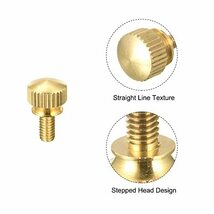 ローレットつまみねじ M4x8 mm 真鍮 ショルダーボルト 階段状 グリップノブファスナー PC、電子、機械用_画像4