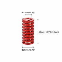 3Dプリンターダイばね TM 20 mm外径 40 mm長さ ス パイラルスタンピング 中負荷 圧縮金型ダイばね 3Dプリンター用電気部品 レッド_画像2