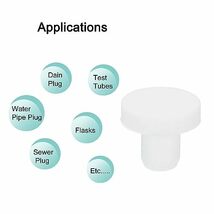 シリコーンゴムソリッドプラグ 柔軟 フレキシブル プラグ ストッパー 6.5-7mmホール用 ホワイト_画像4