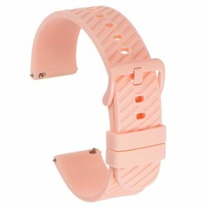 [uxcell] シリコンウォッチバンド 22mm 腕時計ストラップ クイックリリース式 男女兼用 ピンク色