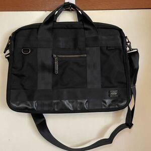 ★即決　良品　ポーター　ヒート　ブリーフケース ビジネスバッグ 2WAY ショルダーバッグ　黒　PORTER