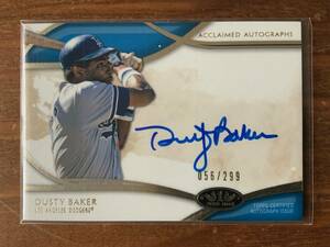 2014 Topps Tier One Dusty Baker Acclaimed Auto 56/299 Dodgers