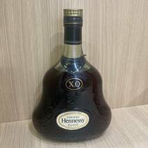 【APS 7373】1円～ Hennessy XO ヘネシー 金 ゴールド ラベル キャップ グリーンボトル ブランデー コニャック 未開栓 現状品_画像2