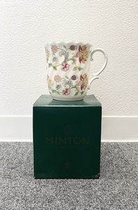 【JBI 4082】 1円〜 未使用 MINTON ミントン ボーンチャイナ HADDON HALL ハドンホール マグカップ グリーン 真贋不明 保管品 箱付 現状品 