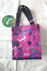 カルディ KALDI カカオの森 ミニバッグ トカゲ チョコクランチミニバッグ エコバッグ バッグ とかげ バック 新品