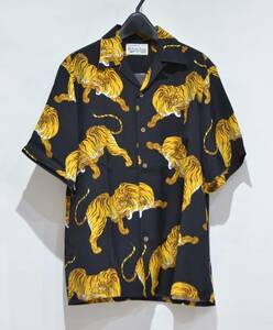 WACKO MARIA ワコマリア TIGER HAWAIIAN SHIRT S/S 虎 総柄 アロハ シャツ ブラック M Y-324699