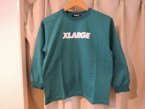 X-LARGE XLarge XLARGE Kids Basic Logo long sleeve T shirt L/STEE green 130 Kids ZOZOTIWN complete sale newest popular goods postage 230 jpy ~