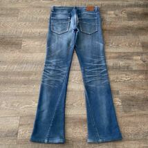 rare 00s japanese label tornado mart stretch weathered flare jeans denim pants y2k ifsixwasnine lgb goa 14th addiction archive_画像2