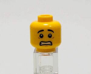 【新品未使用】レゴ　LEGO　ミニフィグ　ヘッド　頭　64 怯え顔　にやり　ダブルフェイス