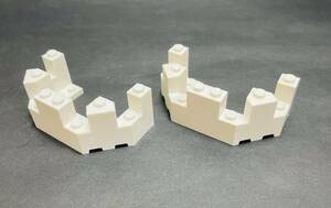 【新品未使用】レゴ　LEGO　城壁　トップ　バルコニー　4x8x2 1/3 ホワイト　白　2個　