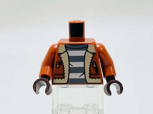 【新品未使用】レゴ　LEGO　ミニフィグ　ボディ　トルソー　144 ジャケット　モコモコ　ダークオレンジ