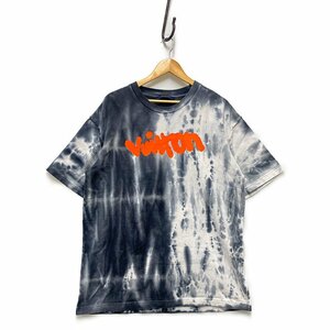 LOUIS VUITTON ルイ・ヴィトン HNY87W インサイドアウト タイダイ ロゴ プリント Tシャツ 半袖 グレー系 サイズXL 正規品 / 33381